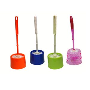Toilet Brush With Holder (Mixed Colour)