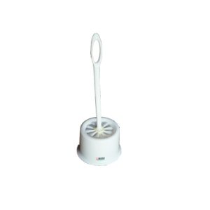 Toilet Brush With Holder (White)
